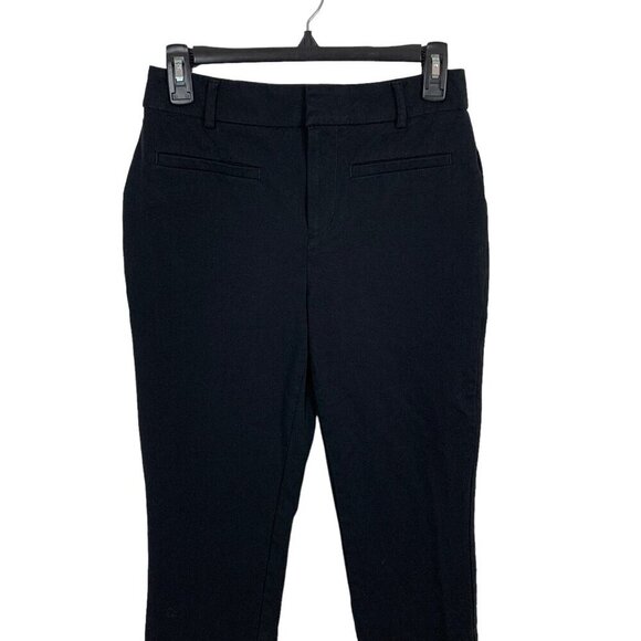 Anthropologie Maeve Chino Pants 2 Black Stretch Workwear Soft Casual Trendy - Picture 2 of 7